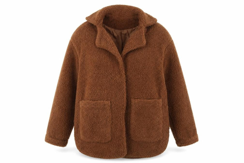Womens UK Size 10 Brave Soul Brown Overcoat