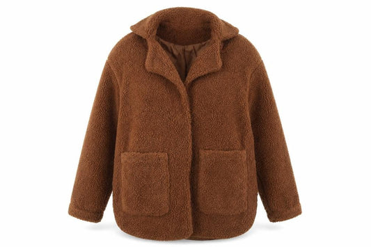 Womens UK Size 10 Brave Soul Brown Overcoat