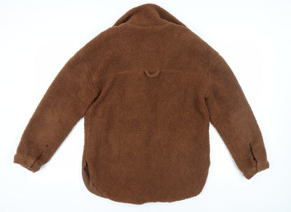 Womens UK Size 10 Brave Soul Brown Overcoat