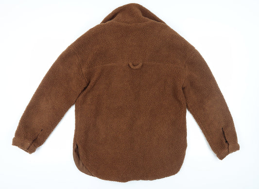 Womens UK Size 10 Brave Soul Brown Overcoat