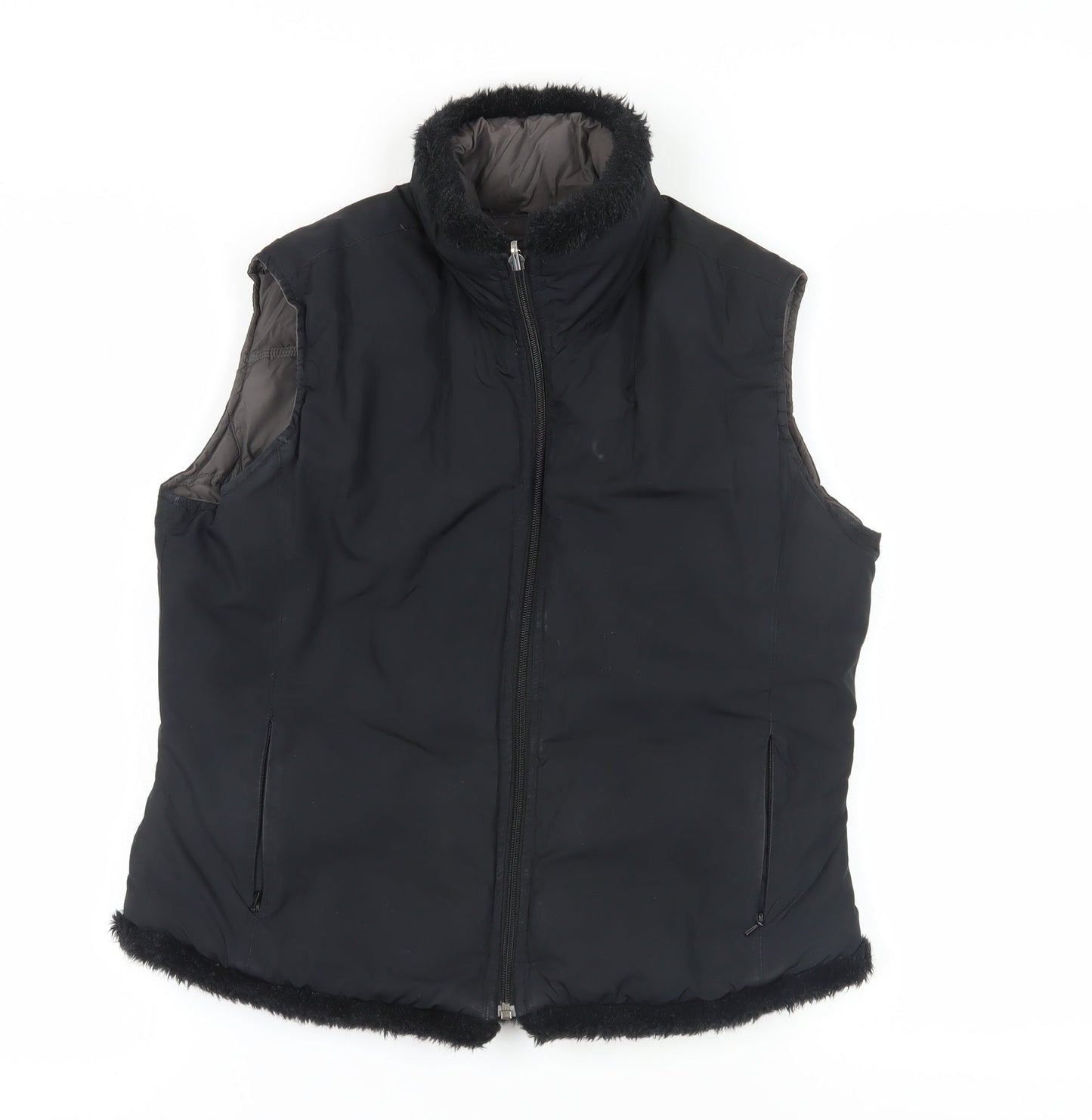 Per Una Women's Black Nylon Sleeveless Waistcoat M