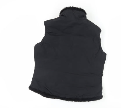 Per Una Women's Black Nylon Sleeveless Waistcoat M