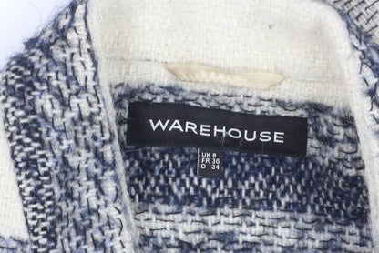 Womens UK Size 8 Warehouse Multicoloured Overcoat