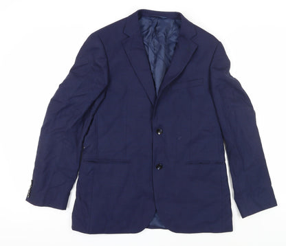 Mens UK Size 40 DKNY Regular Blue Suit Jacket