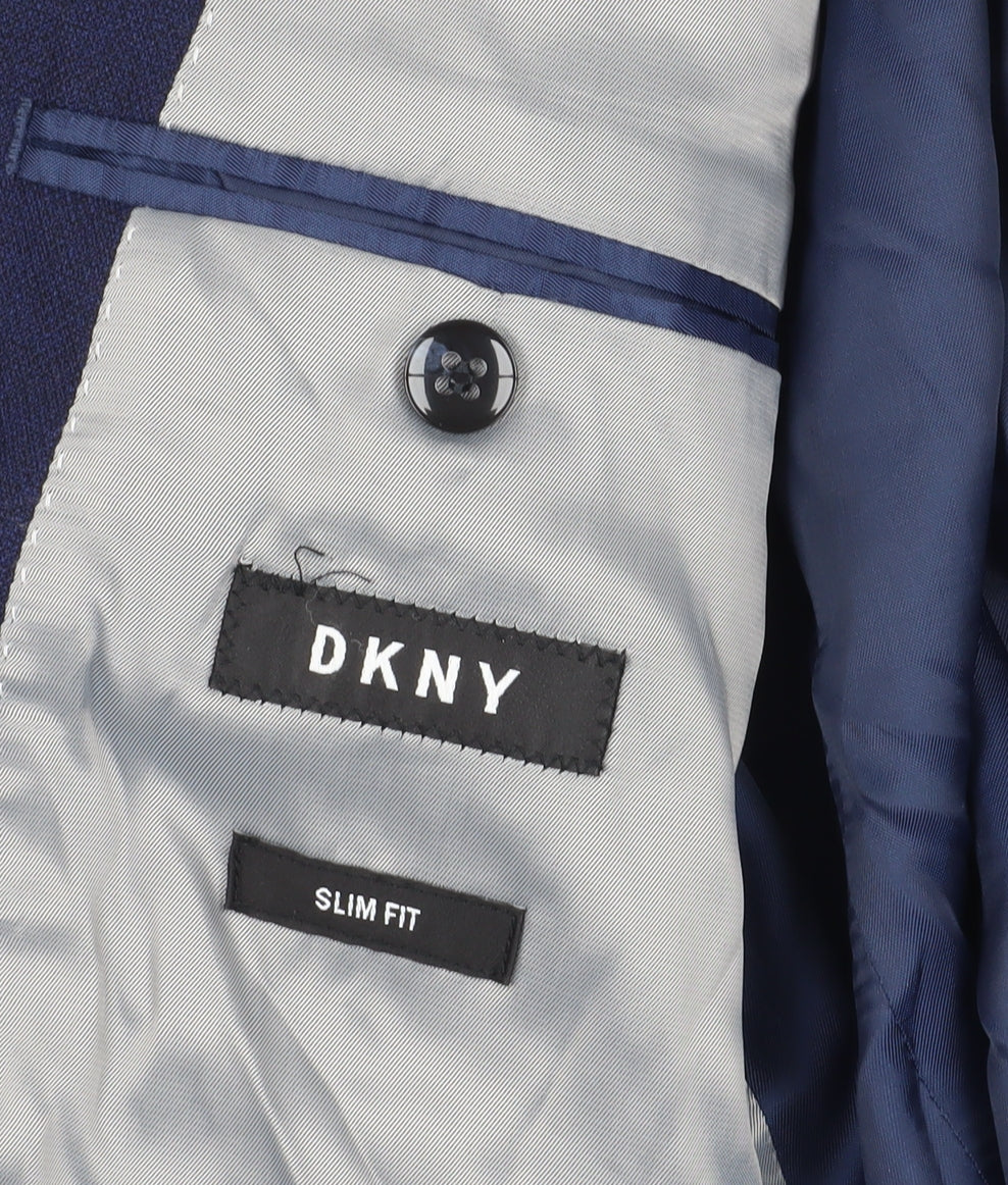 Mens UK Size 40 DKNY Regular Blue Suit Jacket