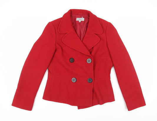 Marks and Spencer Women's Red Blazer, Size 12, Double-Breasted