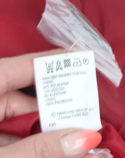 Marks and Spencer Women's Red Blazer, Size 12, Double-Breasted
