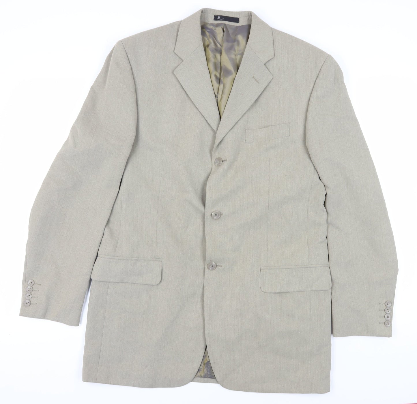 Mens UK Size 40 BHS Regular Beige Suit Jacket