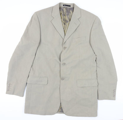Mens UK Size 40 BHS Regular Beige Suit Jacket