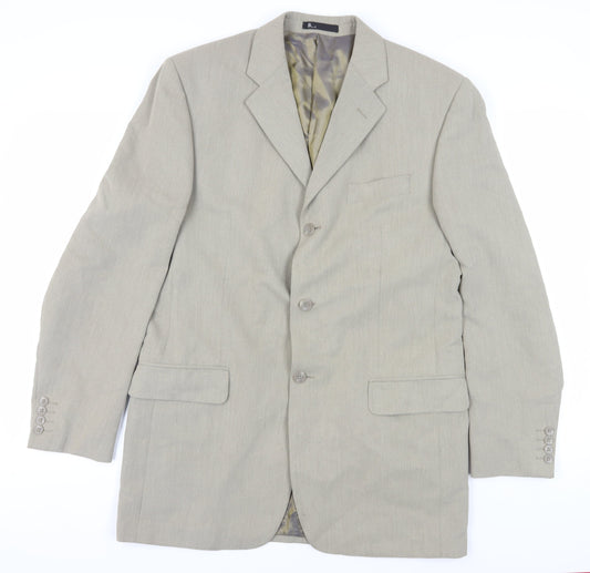 Mens UK Size 40 BHS Regular Beige Suit Jacket