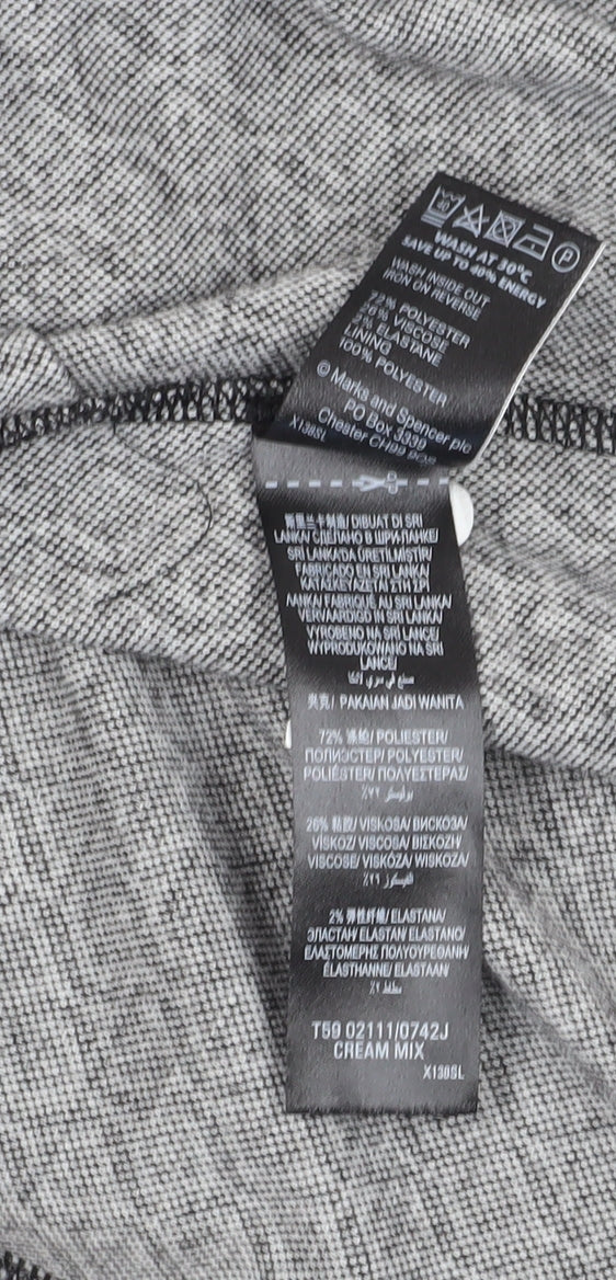 Marks and Spencer Women's Black Geometric Suit Jacket Size 16