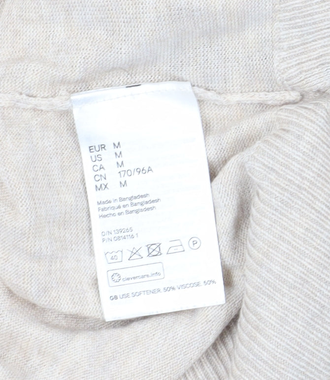 Womens UK Size M H&M Beige Pullover Jumper