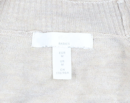 Womens UK Size M H&M Beige Pullover Jumper