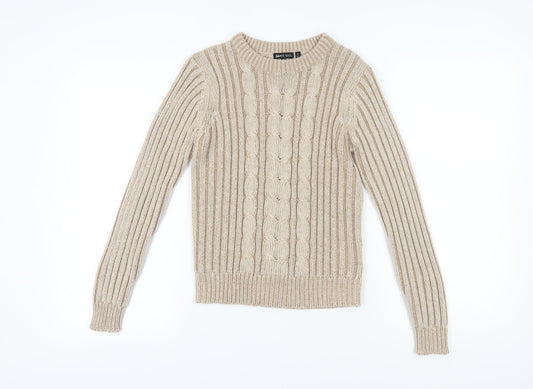 Womens UK Size 12 Brave Soul Beige Jumper Jumper