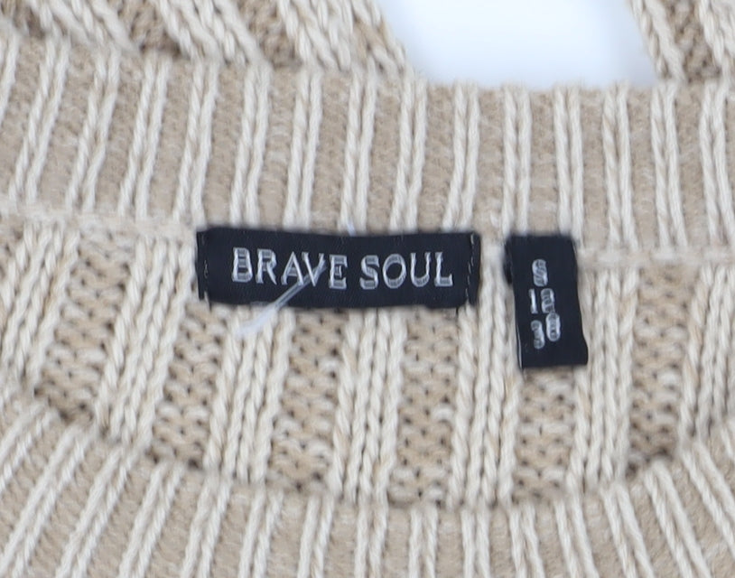 Womens UK Size 12 Brave Soul Beige Jumper Jumper