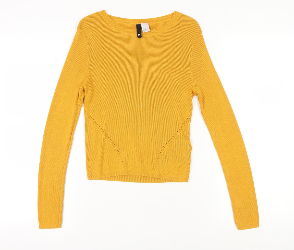 Womens UK Size 12 H&M Yellow Pullover Jumper