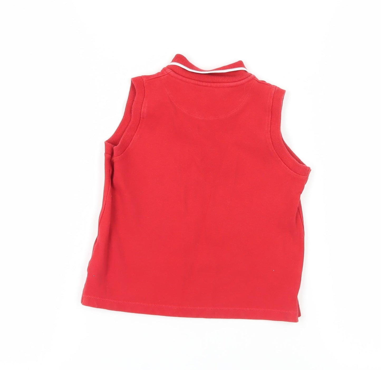 Zara Girls Red Polo Sleeveless Cotton Top - 5 Years