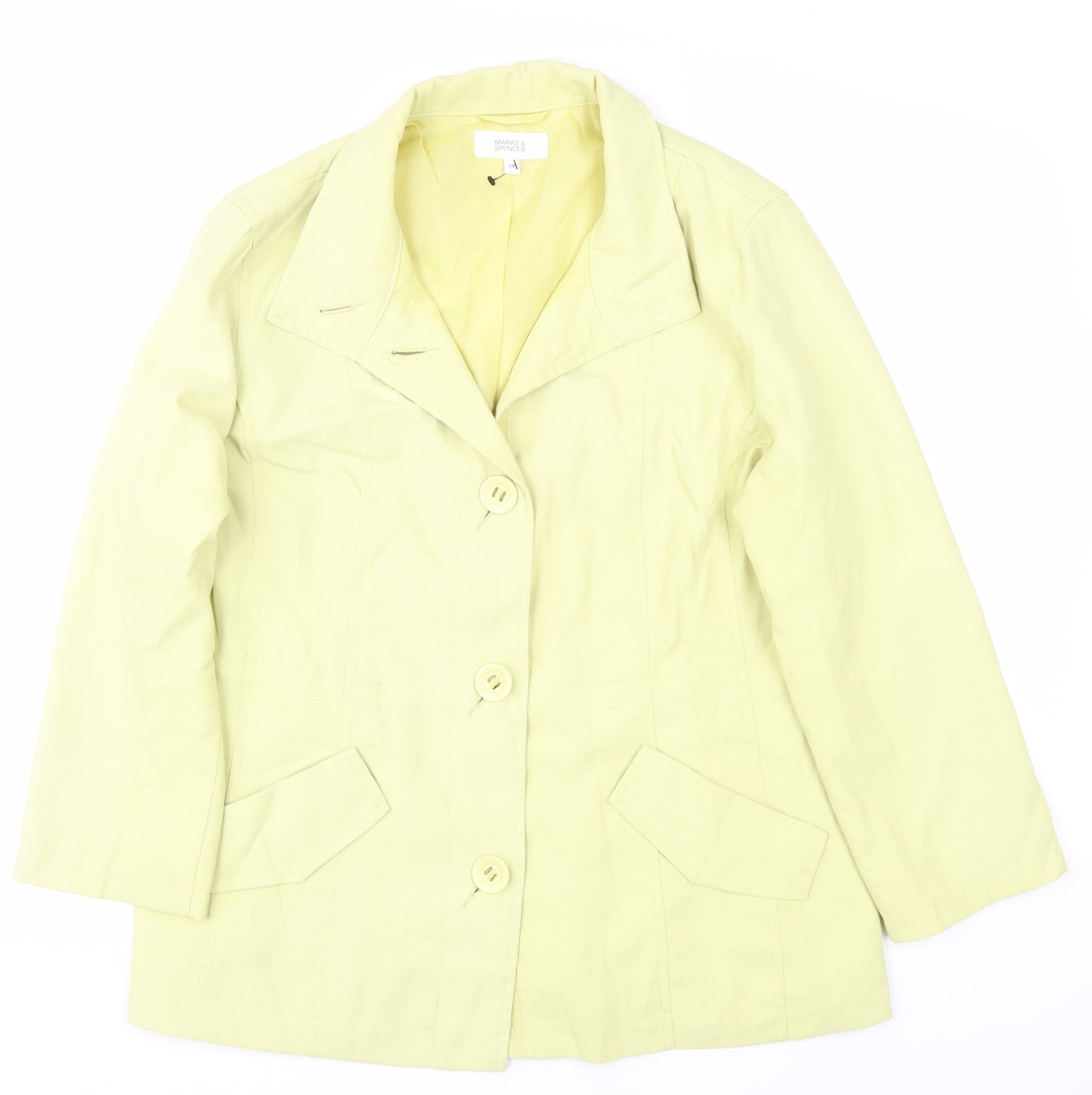Womens UK Size 14 Marks and Spencer Yellow Basic Jacket