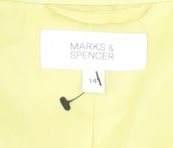 Womens UK Size 14 Marks and Spencer Yellow Basic Jacket