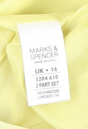 Womens UK Size 14 Marks and Spencer Yellow Basic Jacket
