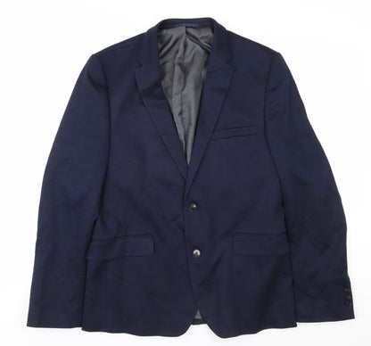 Mens UK Size 42 Burton Regular Blue Suit 2 Piece