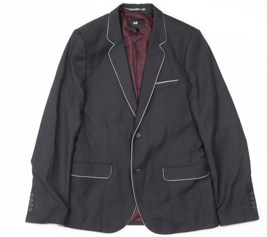 Mens UK Size 38 H&M Regular Black Suit Jacket