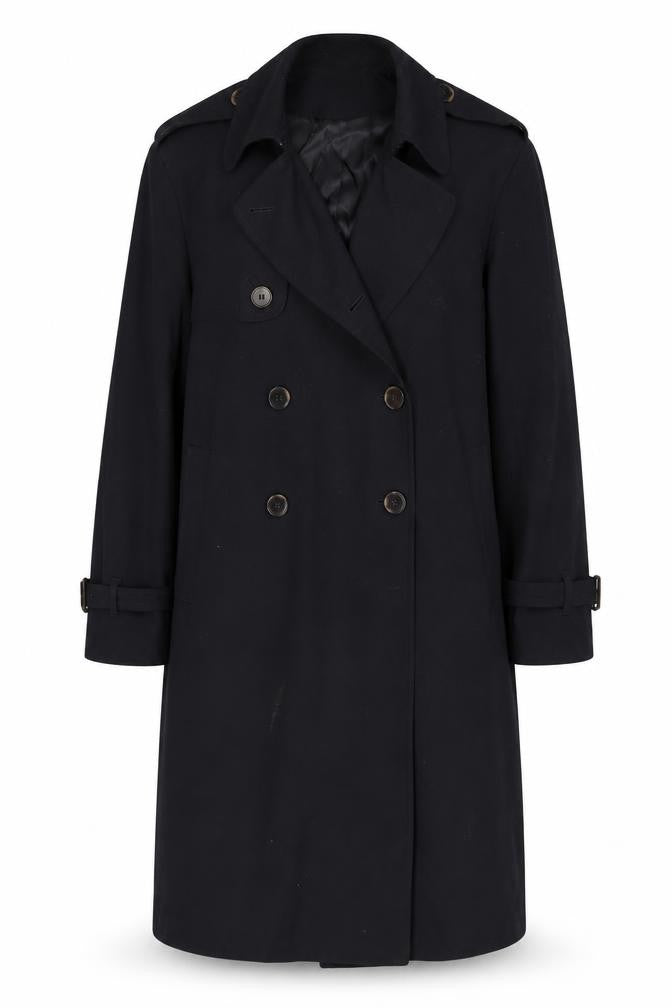 Womens UK Size 6 H&M Black Trench Coat Coat