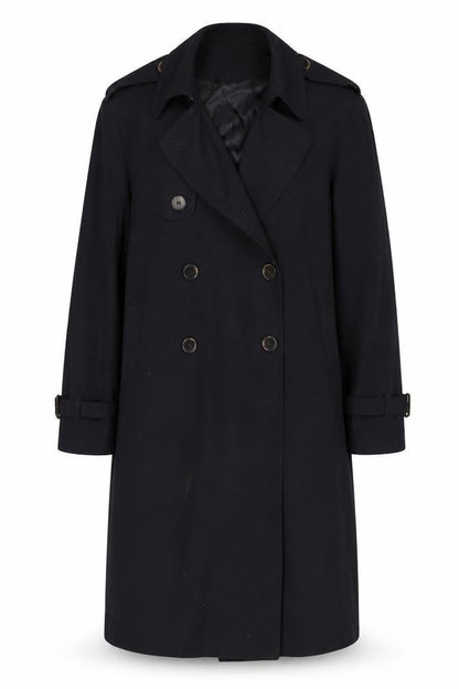 Womens UK Size 6 H&M Black Trench Coat Coat