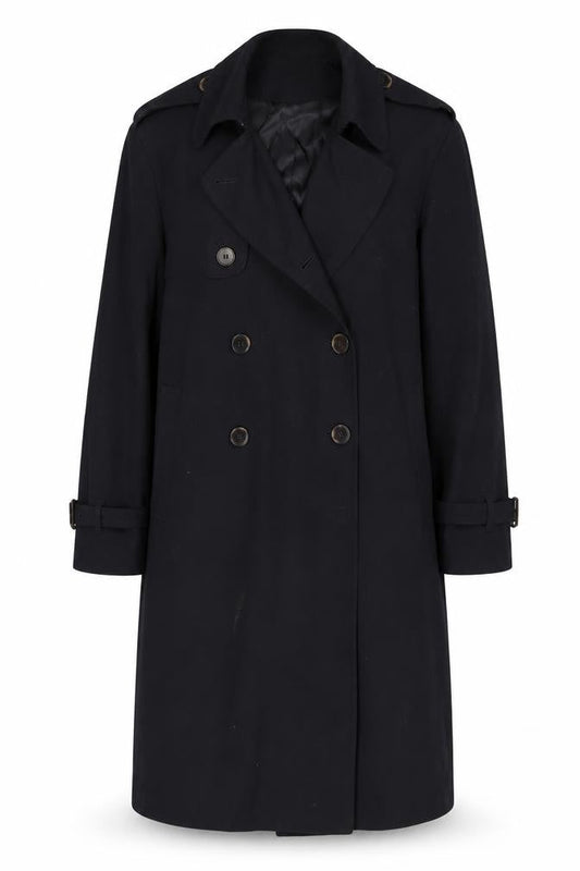 Womens UK Size 6 H&M Black Trench Coat Coat
