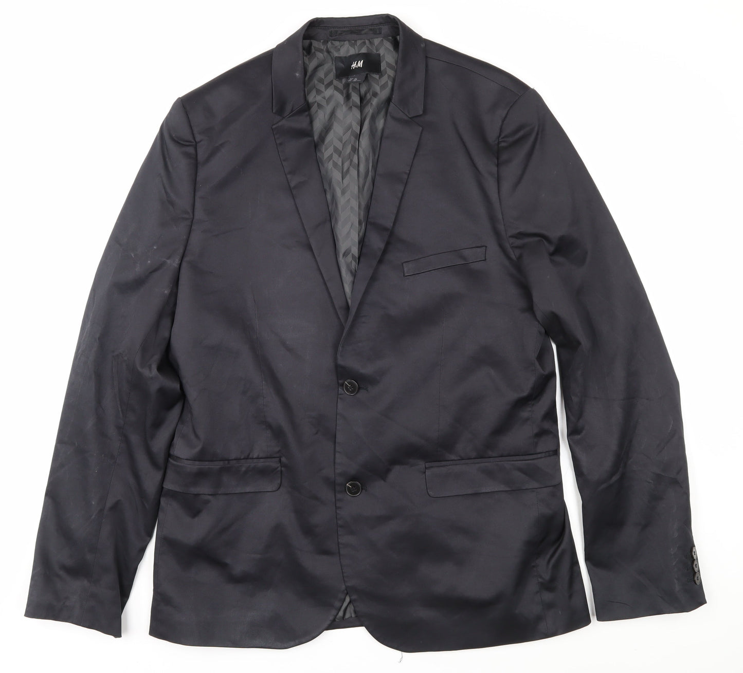 Mens UK Size 44 H&M Regular Black Suit Jacket