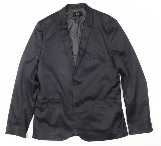 Mens UK Size 44 H&M Regular Black Suit Jacket