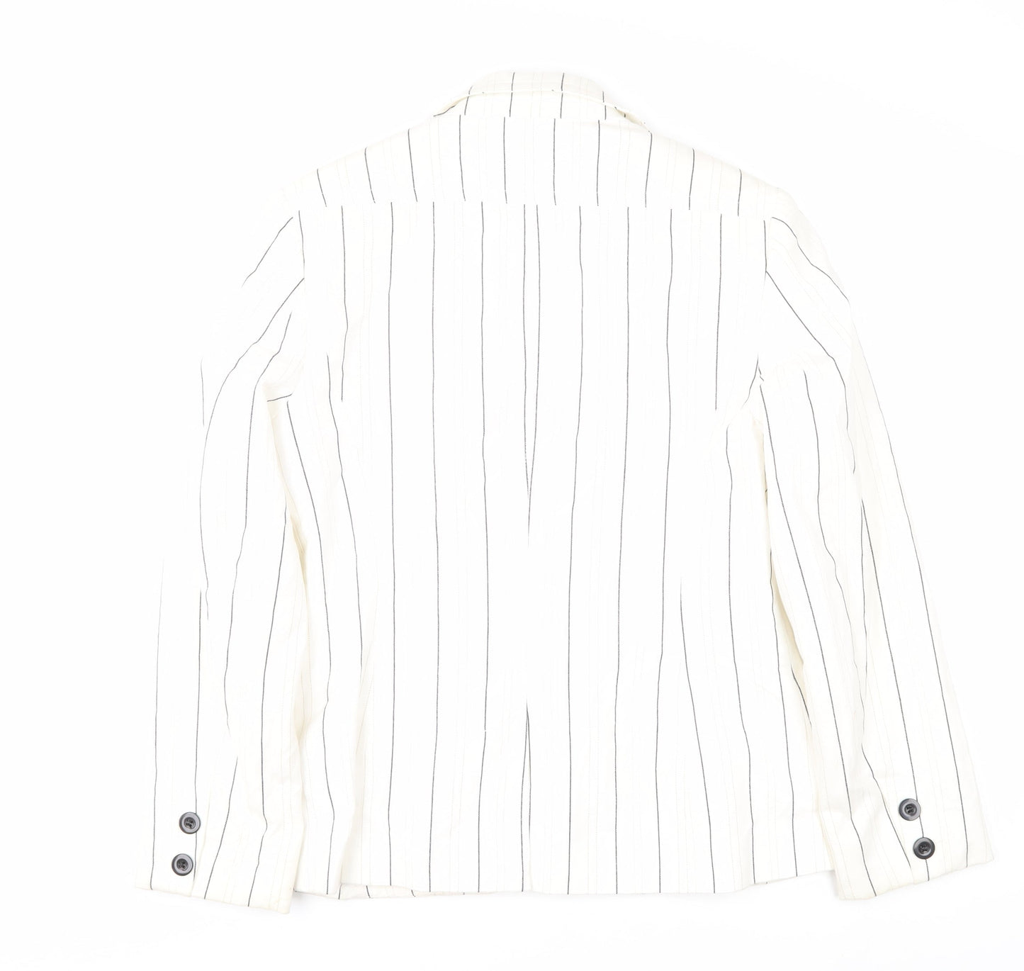 John Richmond Women’s White Pinstripe Suit Jacket Size 12