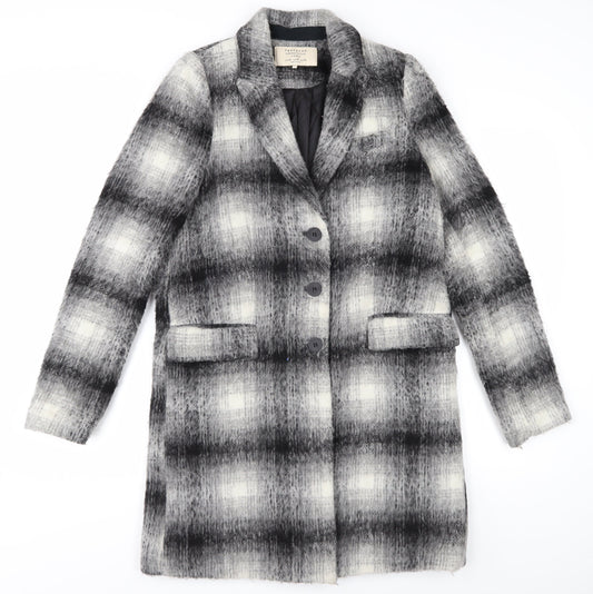 Womens UK Size XS Zara Grey Overcoat