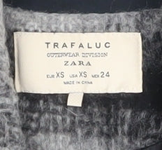 Womens UK Size XS Zara Grey Overcoat