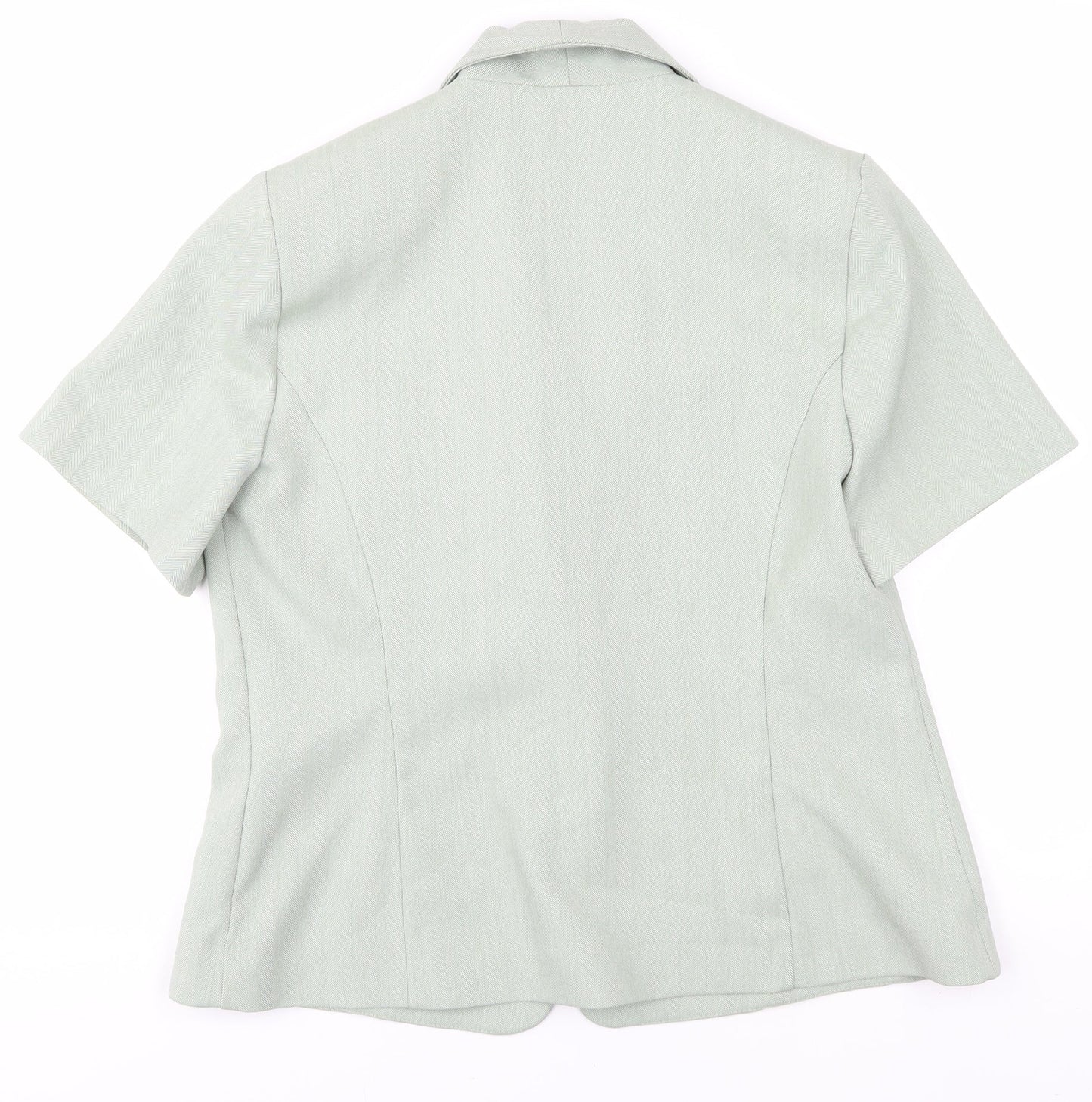 Bonmarché Women's Green Blazer Size 12 Herringbone Lined