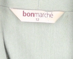 Bonmarché Women's Green Blazer Size 12 Herringbone Lined