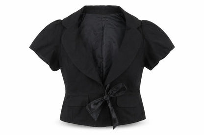 Womens UK Size 12 Look Black Wrap Blouse