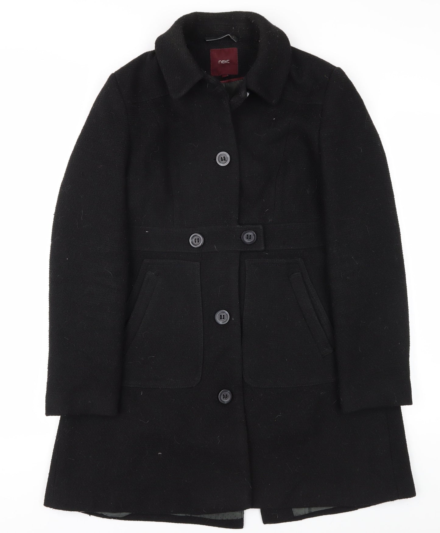 Womens UK Size 12 NEXT Black Overcoat