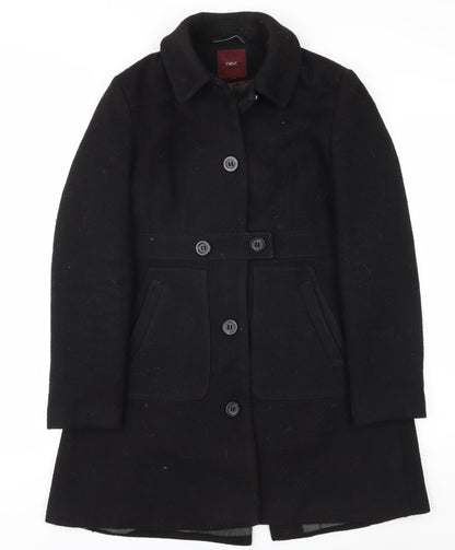Womens UK Size 12 NEXT Black Overcoat