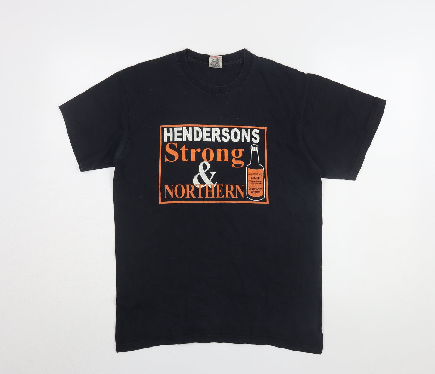 Mens UK Size S Fruit of the Loom Black  T-Shirt