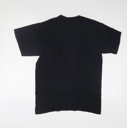 Mens UK Size S Fruit of the Loom Black  T-Shirt