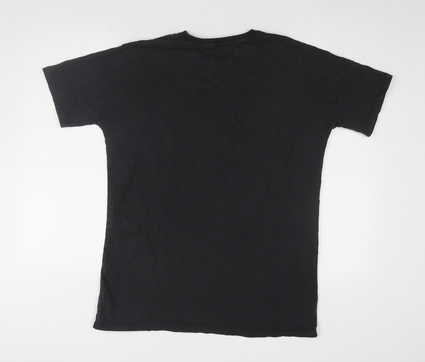 Womens UK Size S Disney Black Basic T-Shirt
