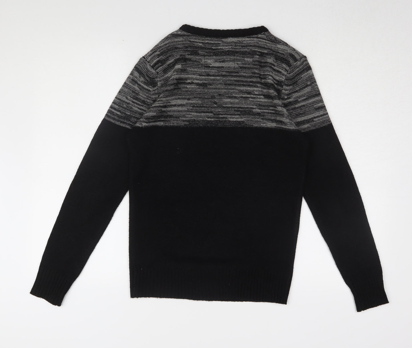 Brave Soul Men's Black XXS Pullover Jumper Crew Neck