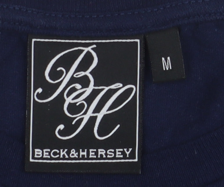 Mens UK Size M Beck & Hersey Blue  T-Shirt