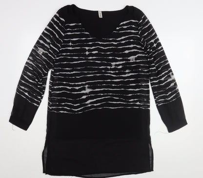 Womens UK Size S Soyaconcept Black Tunic Blouse