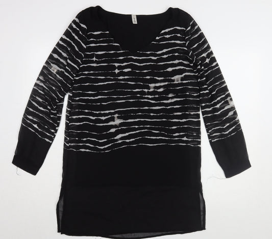 Womens UK Size S Soyaconcept Black Tunic Blouse