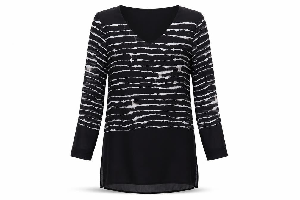 Womens UK Size S Soyaconcept Black Tunic Blouse