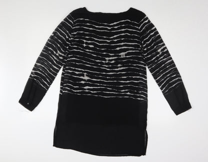Womens UK Size S Soyaconcept Black Tunic Blouse