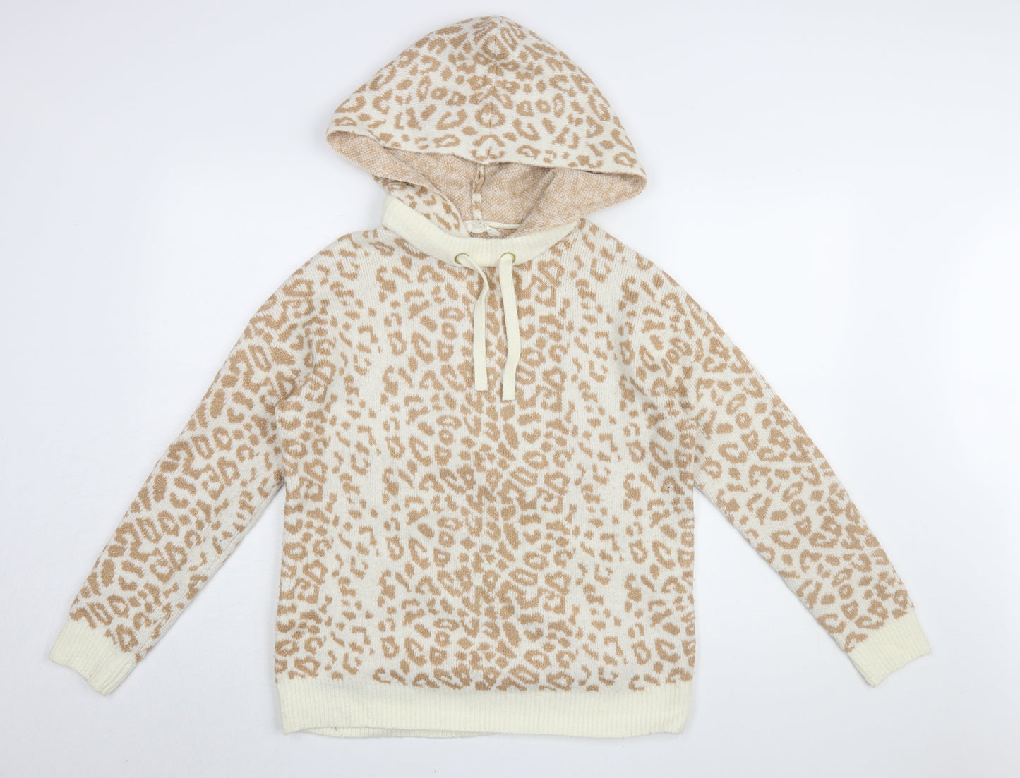 Falmer Heritage Women's Beige Animal Print Hoodie, Size S