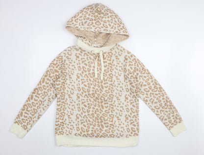 Falmer Heritage Women's Beige Animal Print Hoodie, Size S